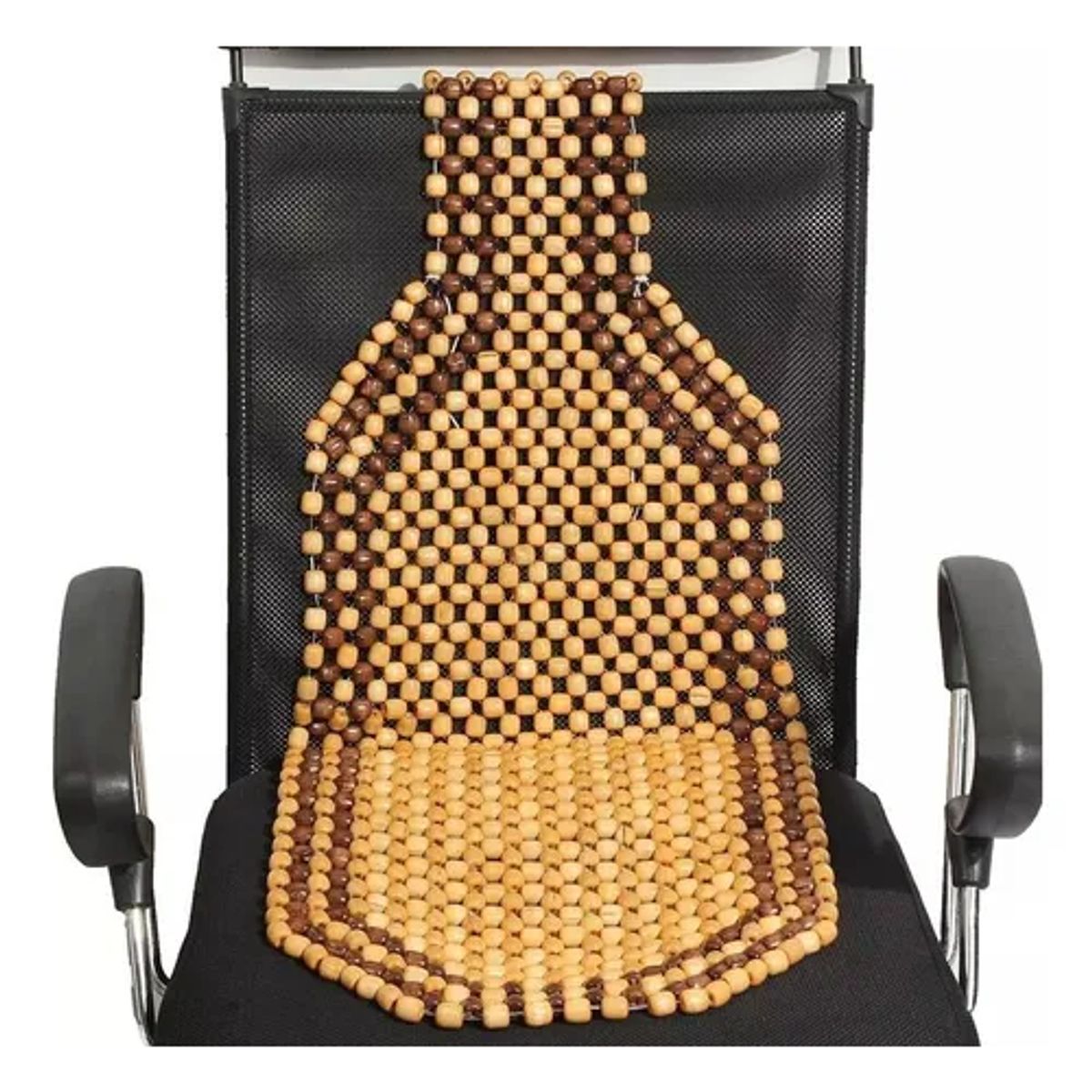 Pack 2 Respaldo Asiento Bolas Madera Bambú para Silla Karvas, marca GENERICO - Foto 2