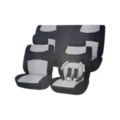 GENERICO - Kit Cubre Asiento + Cinturón + Volante 11 Piezas Tela Auto
