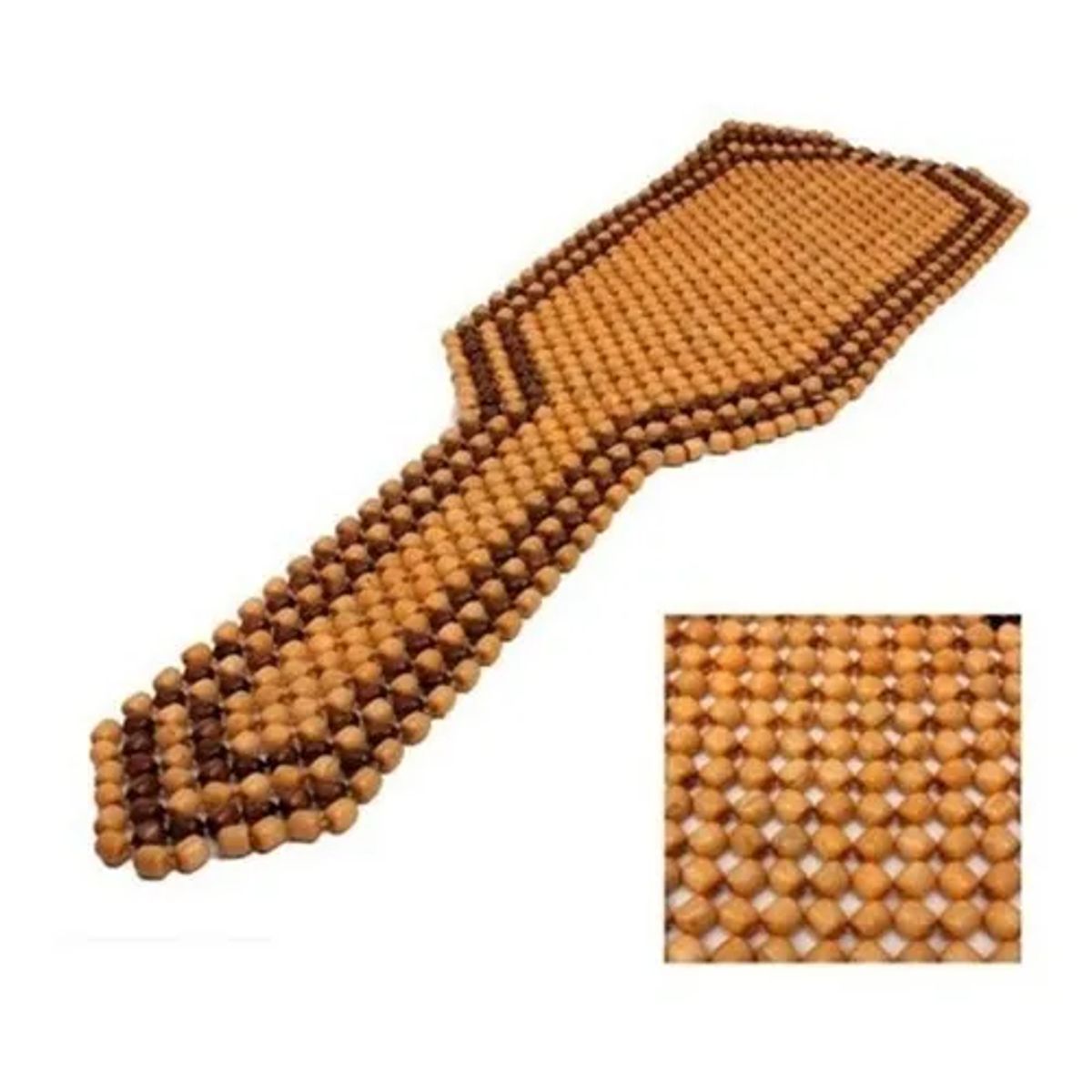 GENERICO - Cubre Asiento Respaldo Bolas Madera Bambú Verano