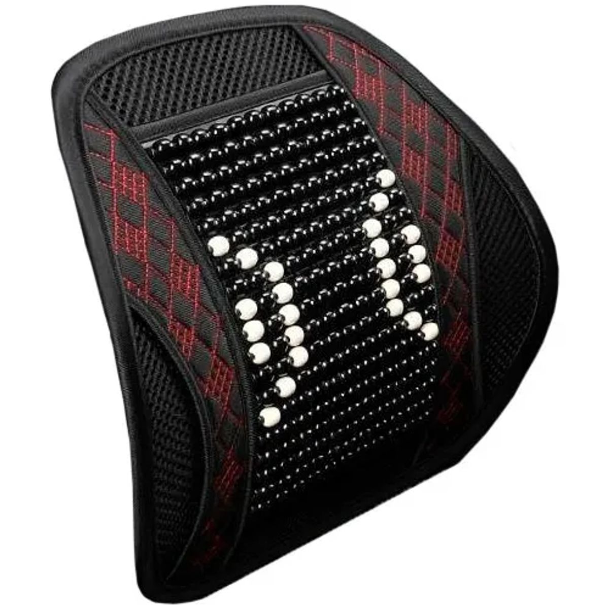 GENERICO - Cubre Respaldo Lumbar Bolas Madera Bambú Esferas Verano