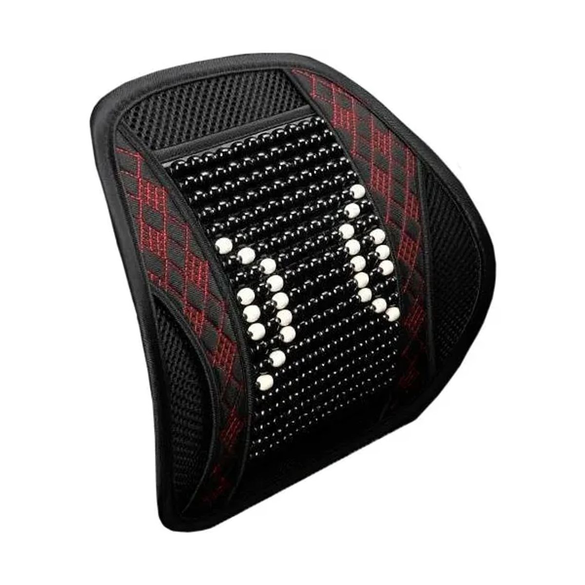 GENERICO - Cubre Respaldo Lumbar Bolas Madera Bambú Esferas Verano