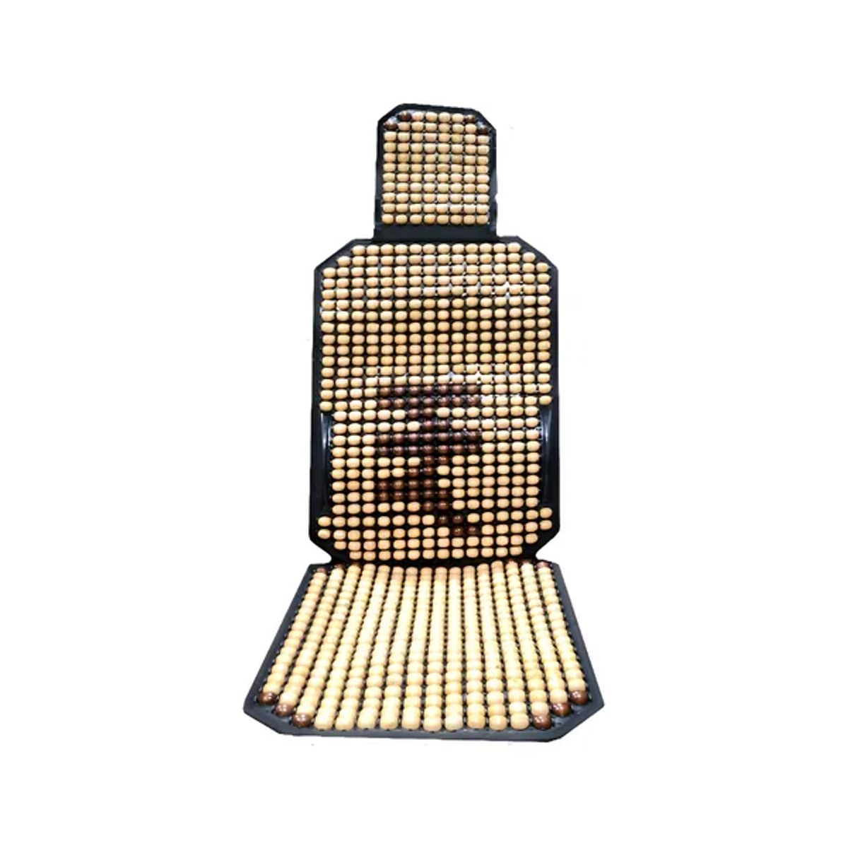 GENERICO - Cubre Asiento Respaldo Lumbar Madera Bambú Esferas Verano