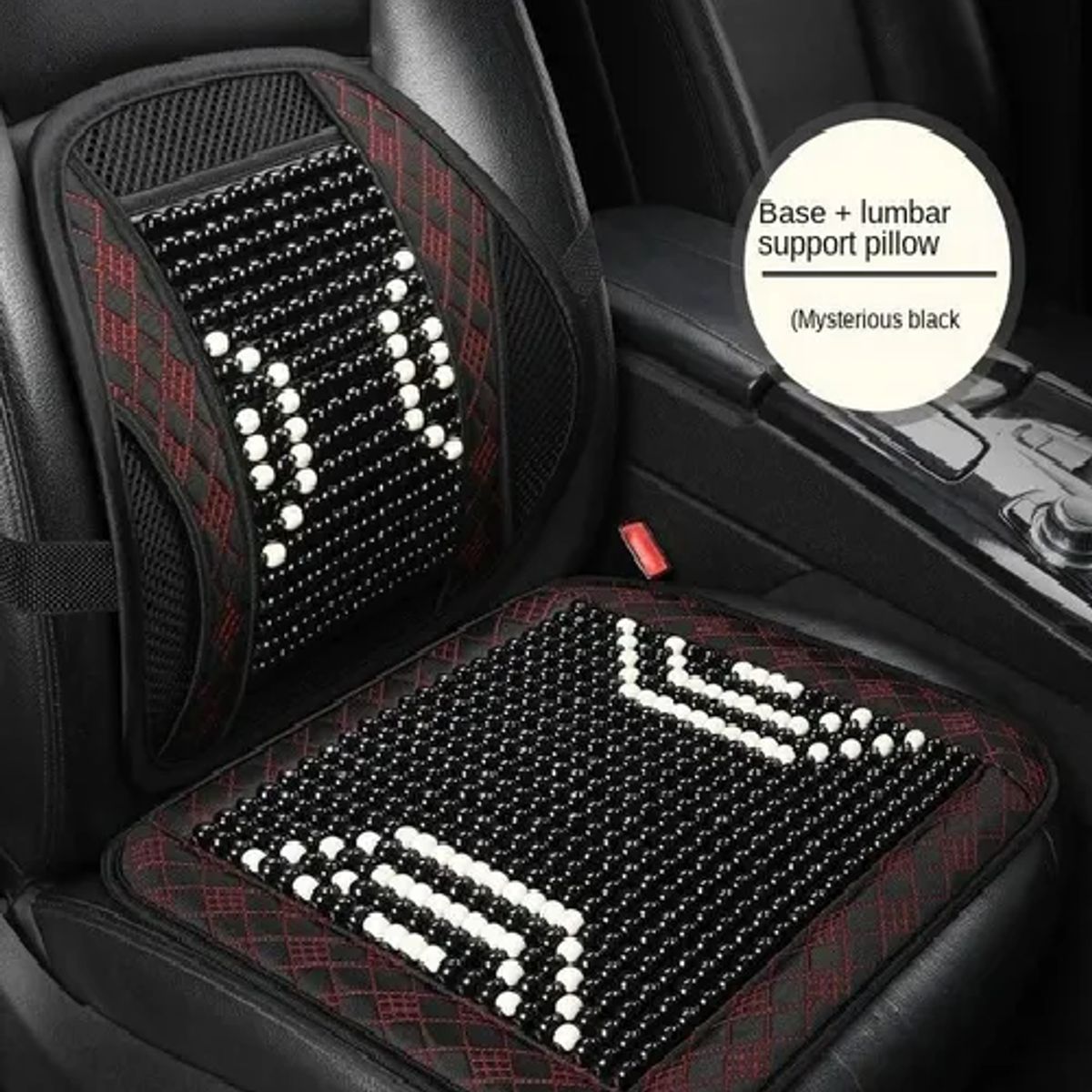 GENERICO - Cubre Asiento Bolas Madera Bambú Esferas Verano Relajación