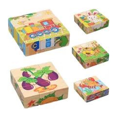 GENERICO - Juguete Bloques de Madera Rompecabezas