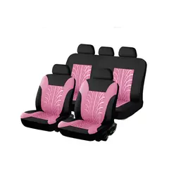 GENERICO - Funda Cubre Asiento 9 pcs Rosa Auto