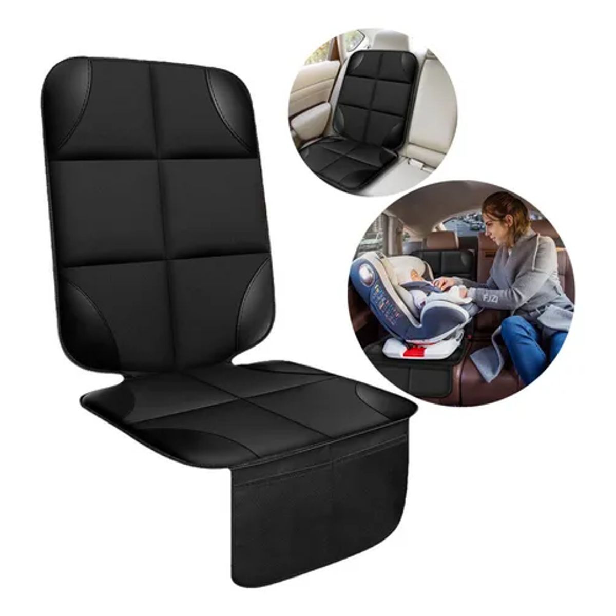 GENERICO - Funda Universal Acolchada para Asiento Automóvil Negra