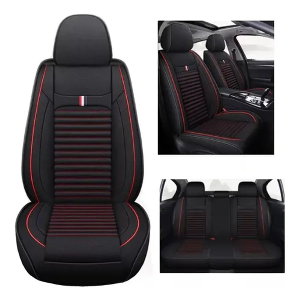 GENERICO - Fundas Cubreasiento Negro Universales