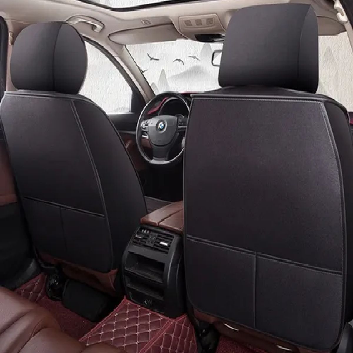 GENERICO - Fundas Cubreasiento Negro Universales