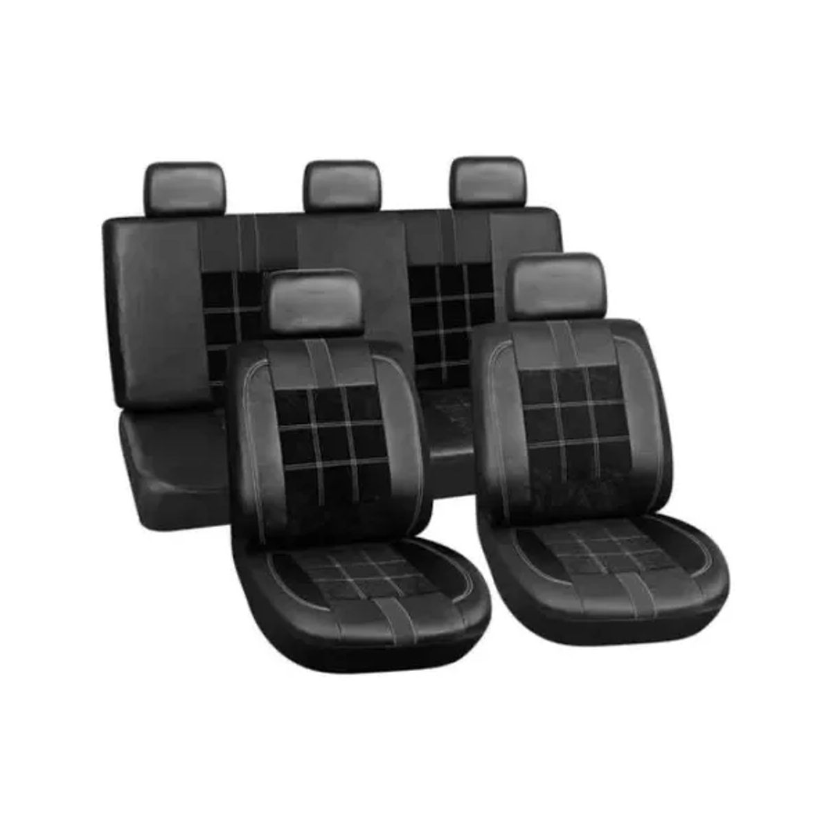 GENERICO - Funda Cubre Asientos Eco Cuero Gamuza Premium Motorlife