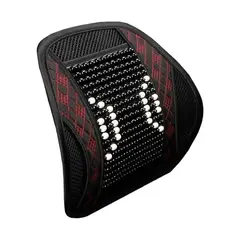 GENERICO - Cubre Respaldo Lumbar Bolas Madera Bambú Esferas Verano