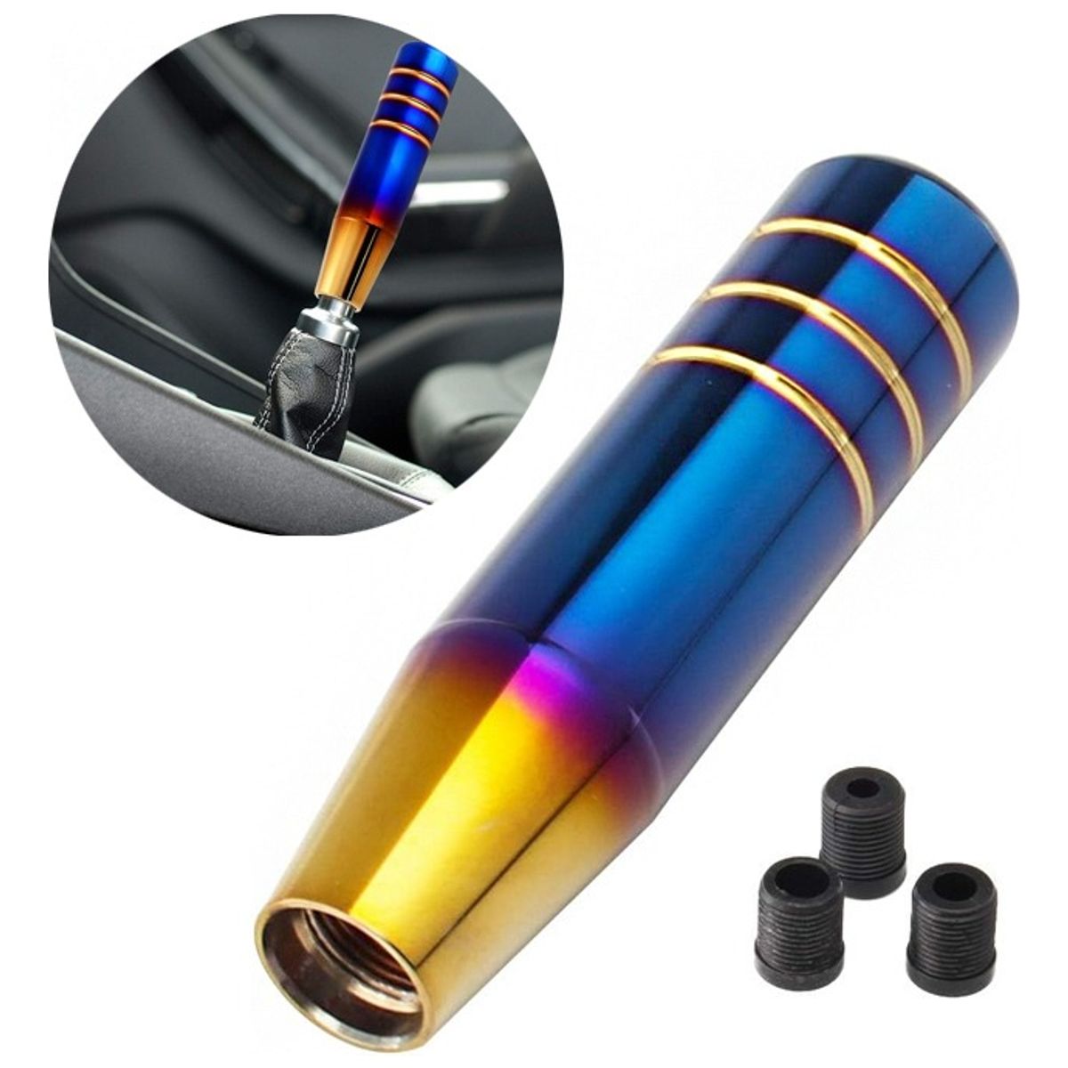 GENERICO - Pomo Manilla De Cambios Auto Universal Azul