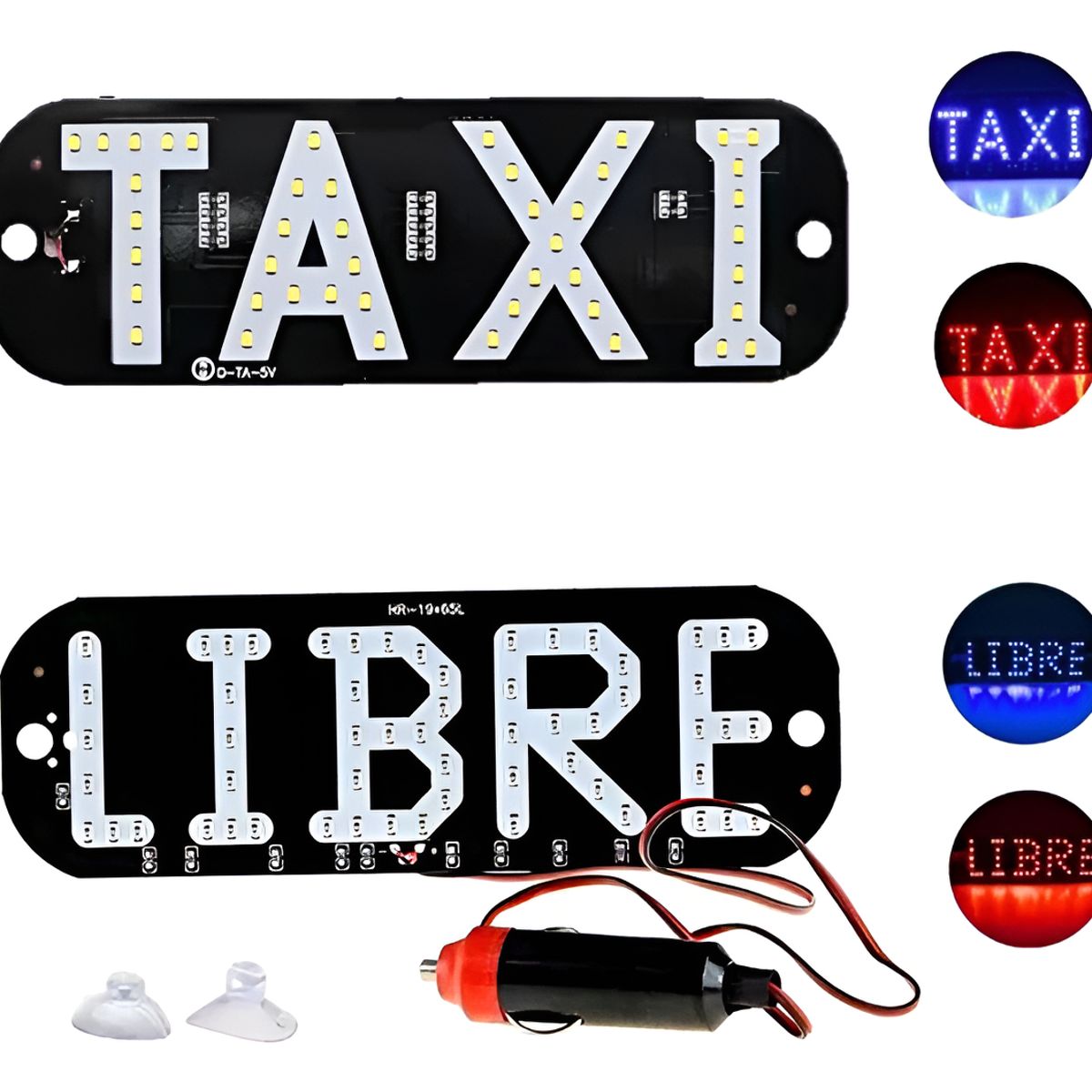 GENERICO - Letrero Luminoso Led Taxi-libre Parabrisa