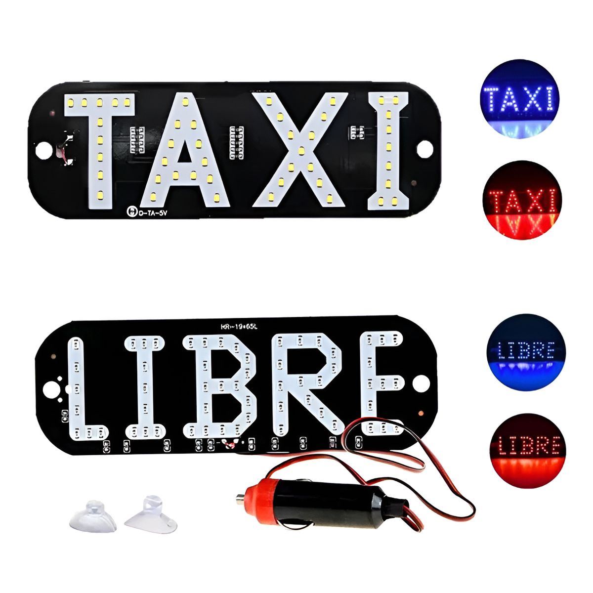 GENERICO - Letrero Luminoso Led Taxi-libre Parabrisa