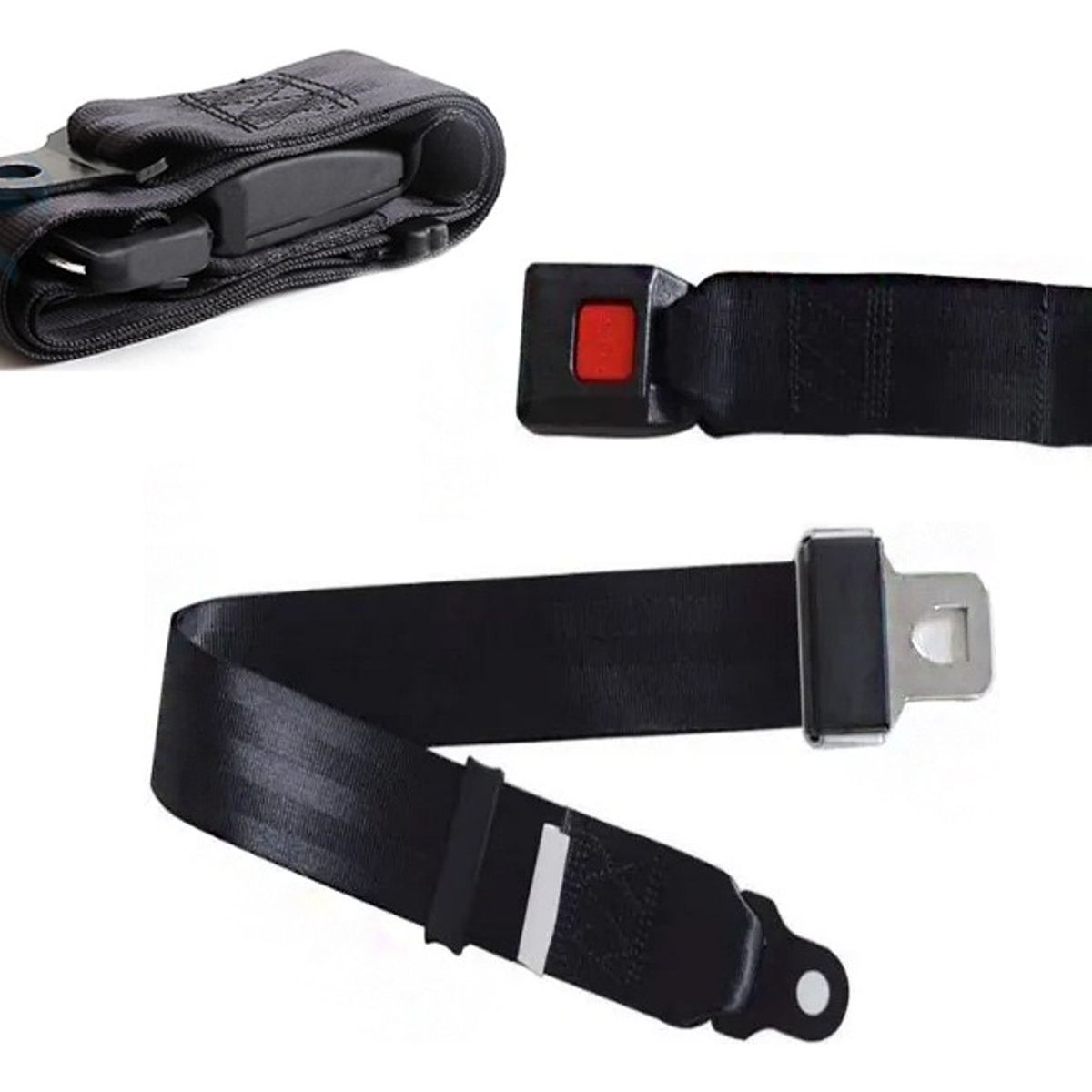 GENERICO - X2 Cinturón De Seguridad Universal 2 Puntas