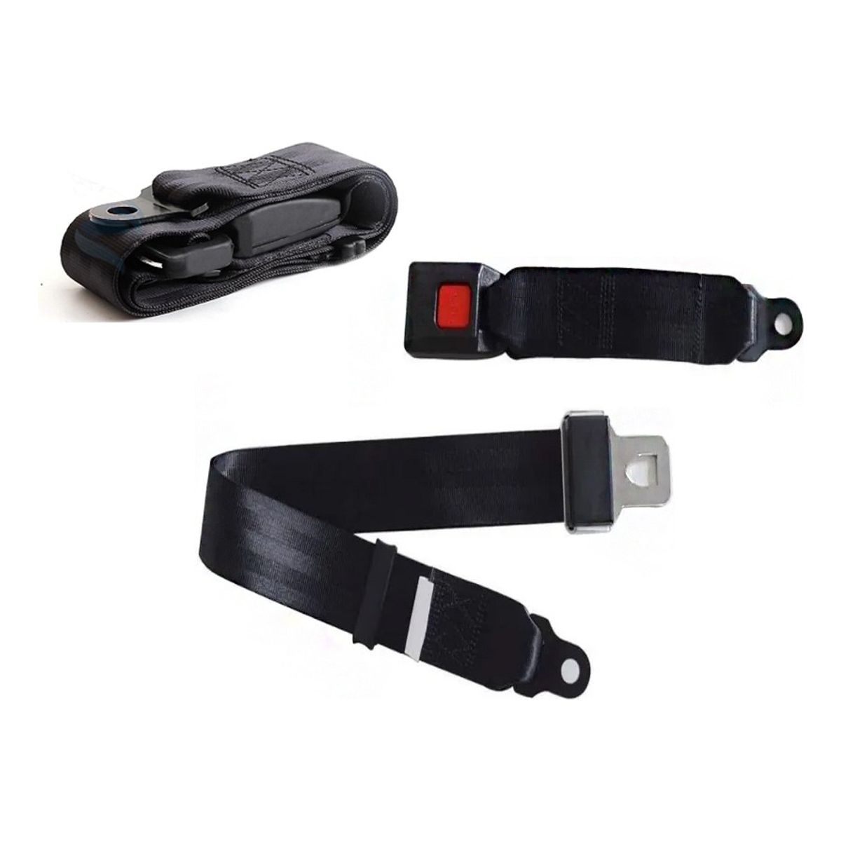 GENERICO - X2 Cinturón De Seguridad Universal 2 Puntas