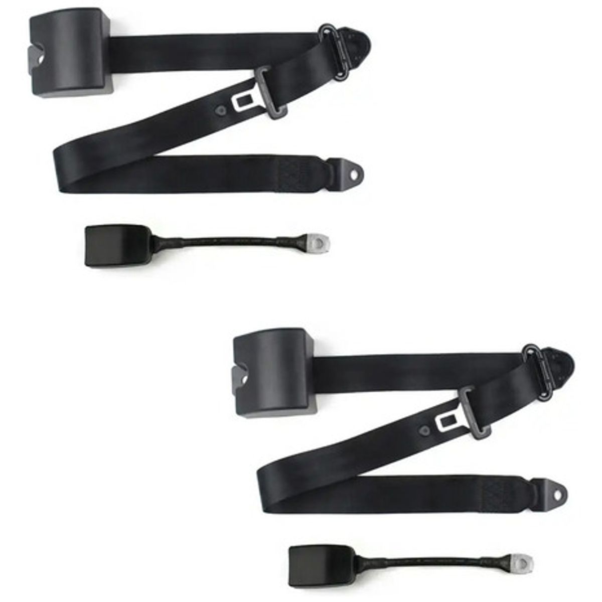 GENERICO - Cinturon Retractil De Seguridad 3 Puntos X2