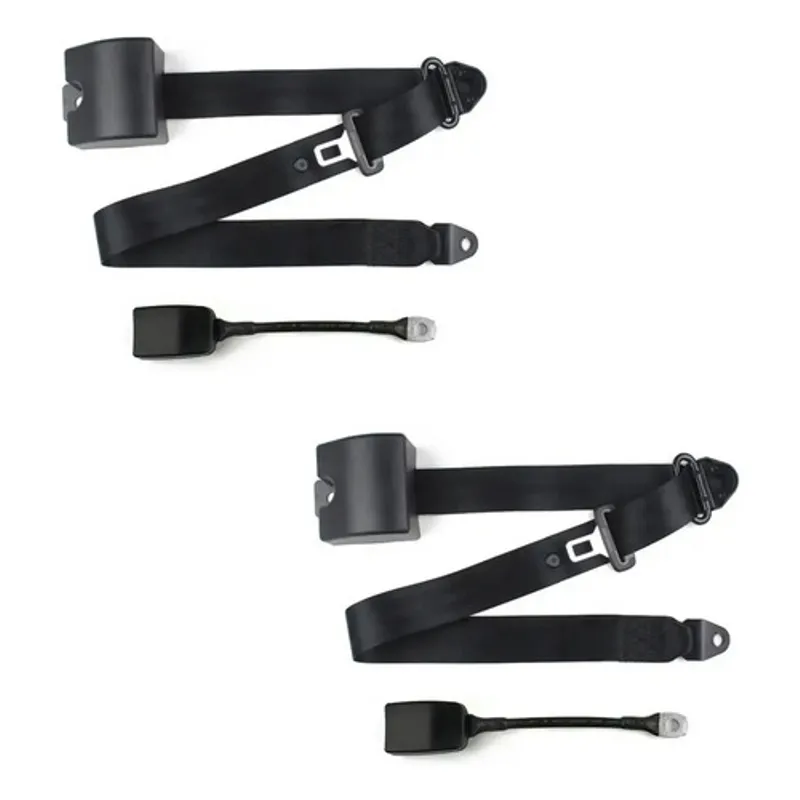 GENERICO - Cinturon Retractil De Seguridad 3 Puntos X2