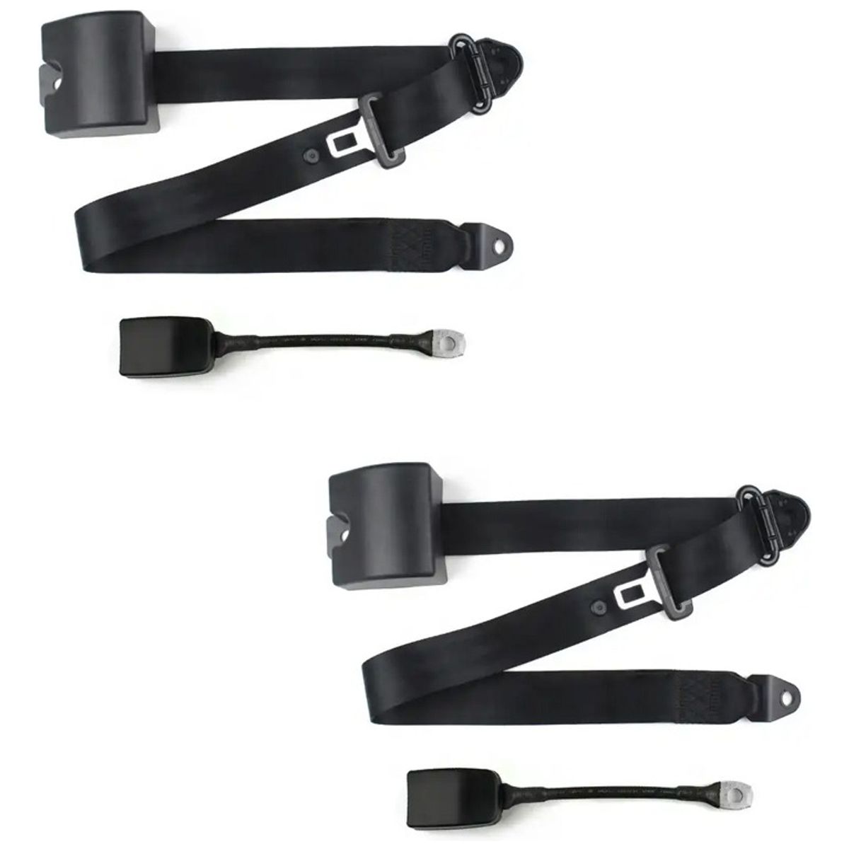 GENERICO - Cinturon Retractil De Seguridad 3 Puntos X2