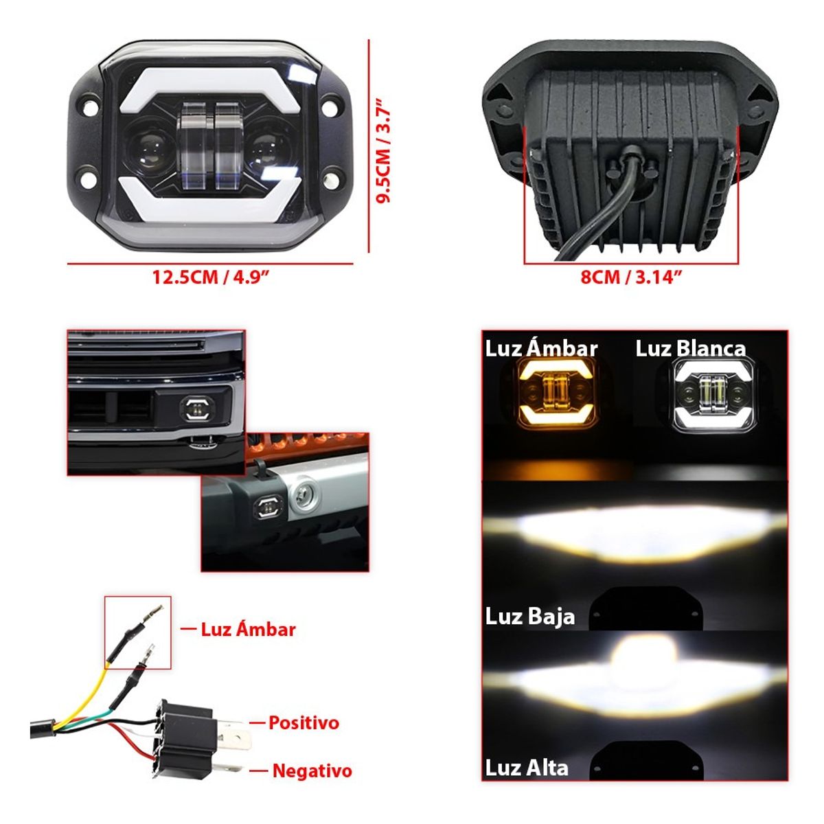 GENERICO - Luces Foco Neblinero H4 Auto