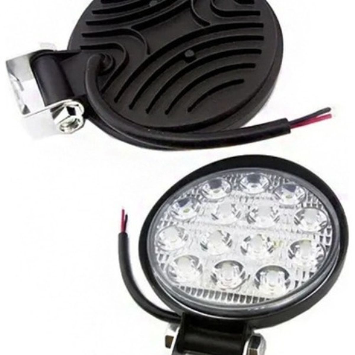 GENERICO - X2 Foco Neblinero Redondo 14 Led 42w Auto Moto