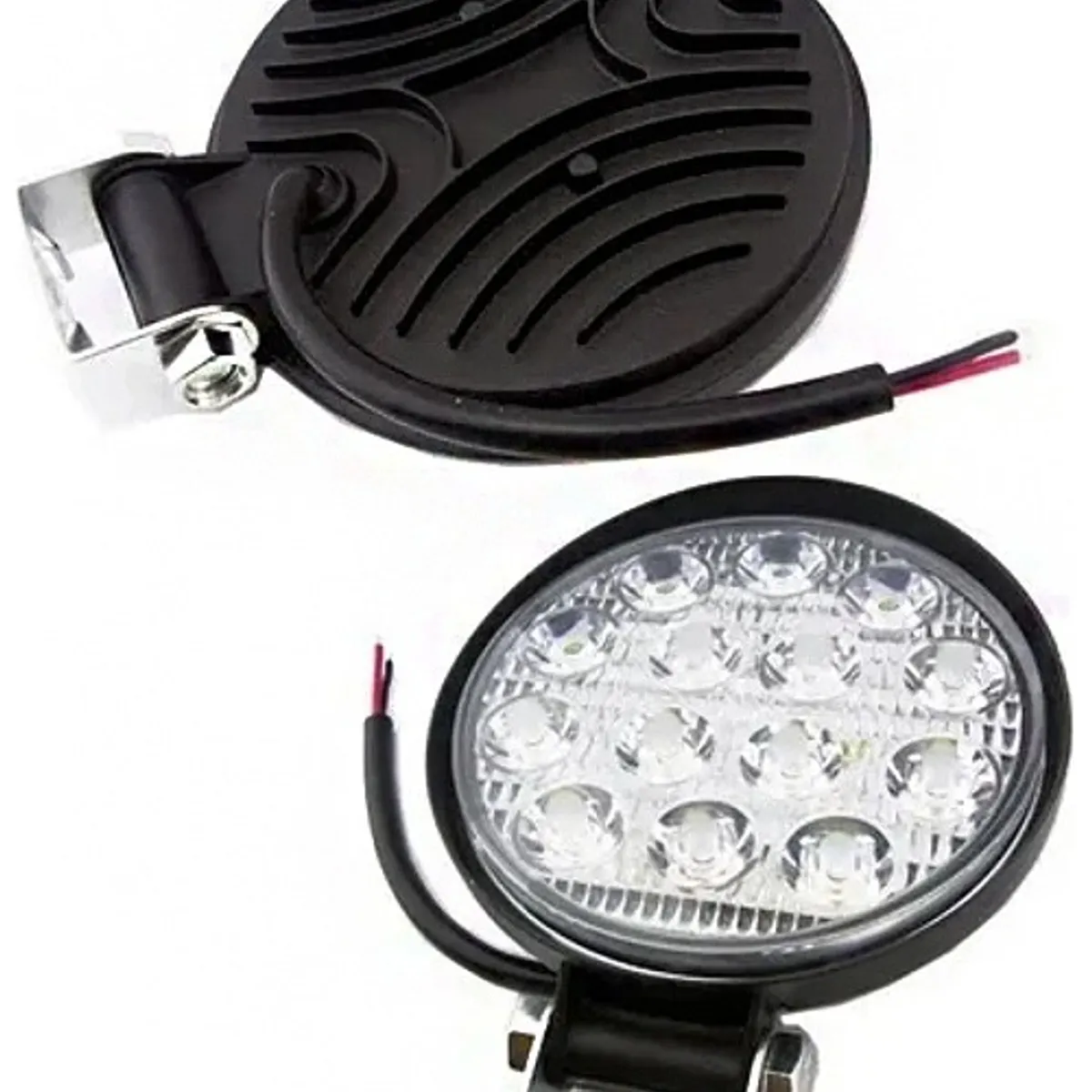 GENERICO - X2 Foco Neblinero Redondo 14 Led 42w Auto Moto