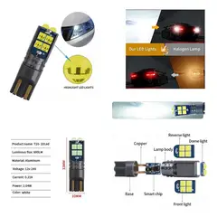 GENERICO - Pack 4 Ampolletas Luz T10 - 10led 12-24v