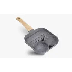 GENERICO - Sartén Antiadherente 3 Divisiones Multiuso 18cm