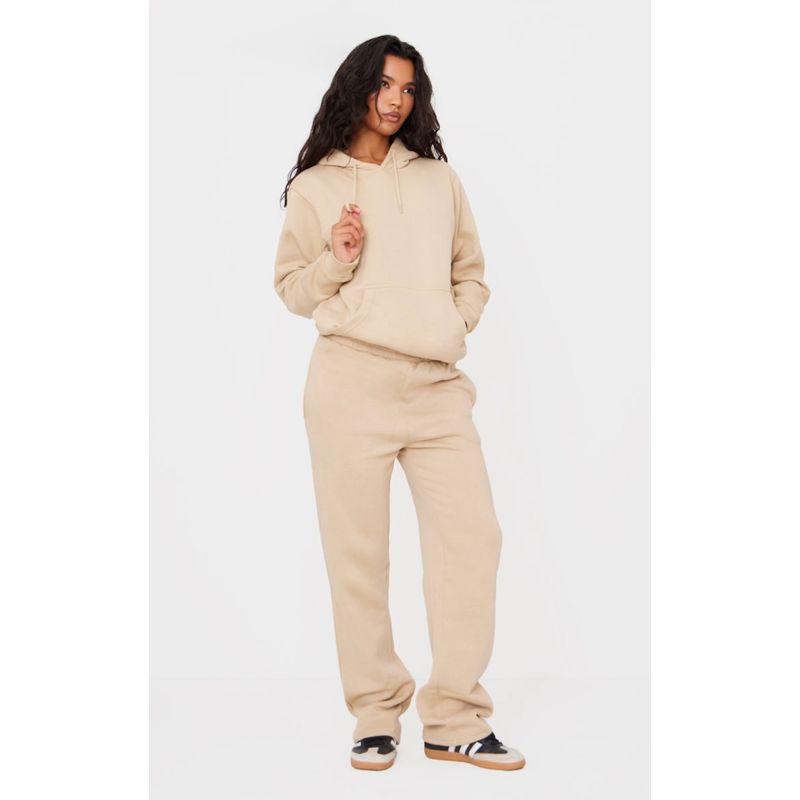 VELT - Conjunto Buzo Beige Polerón Capucha y Pantalón Recto