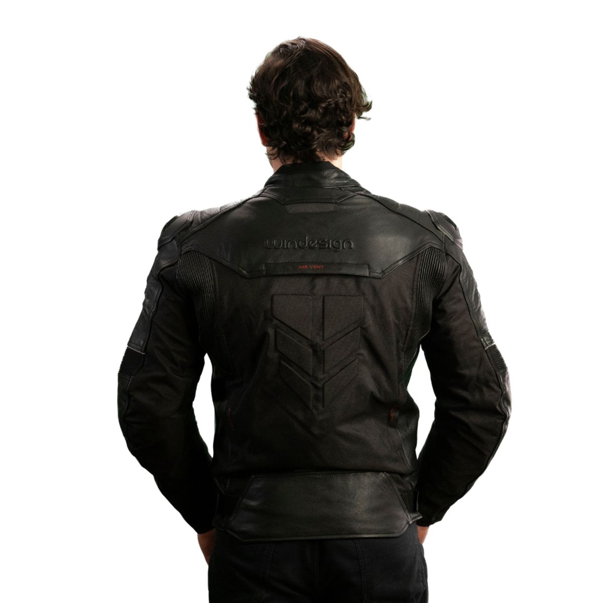 WINDESIGN - Chaqueta Moto Windesign Cuero y Cordura