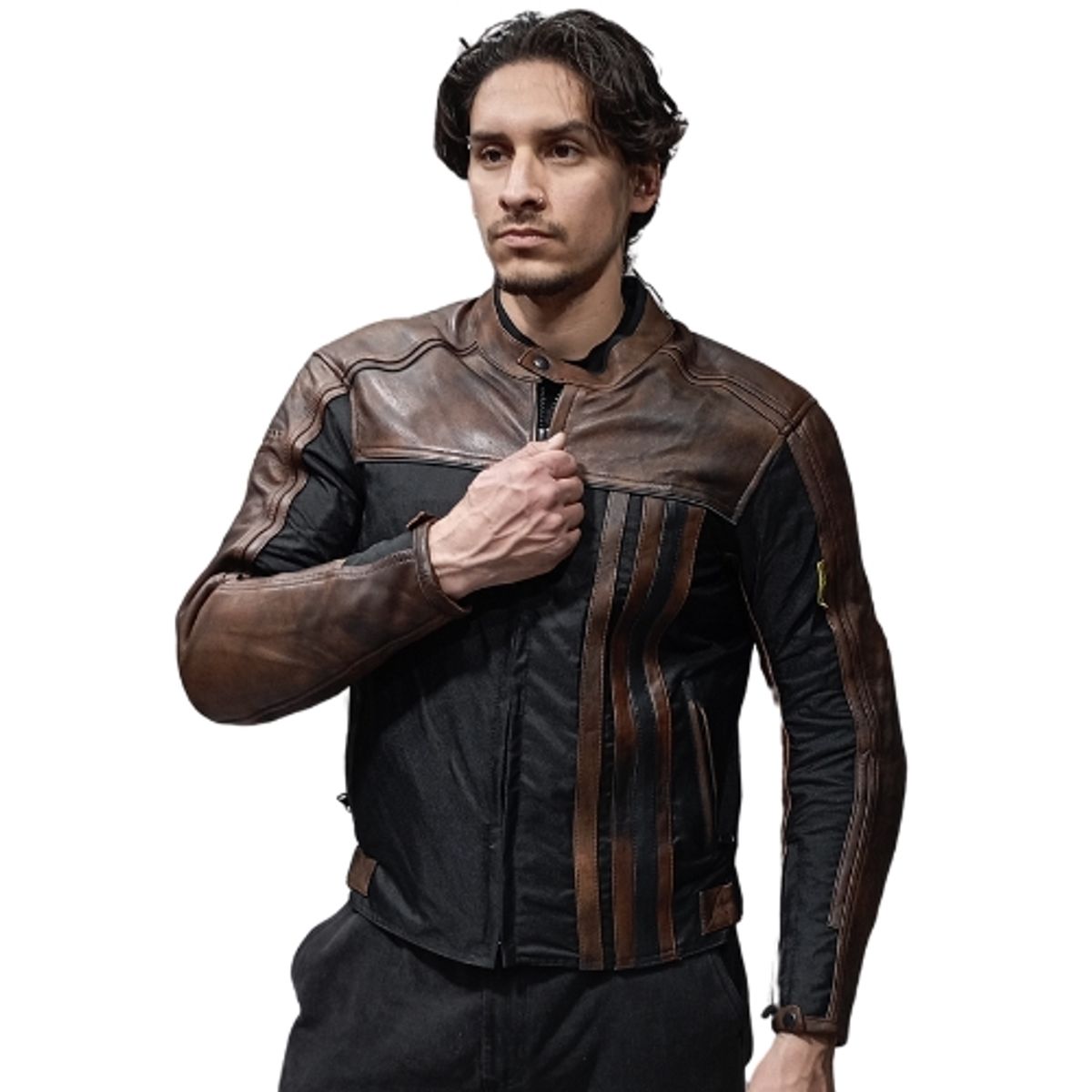 WINDESIGN - Chaqueta Moto Windesign Cuero y Cordura