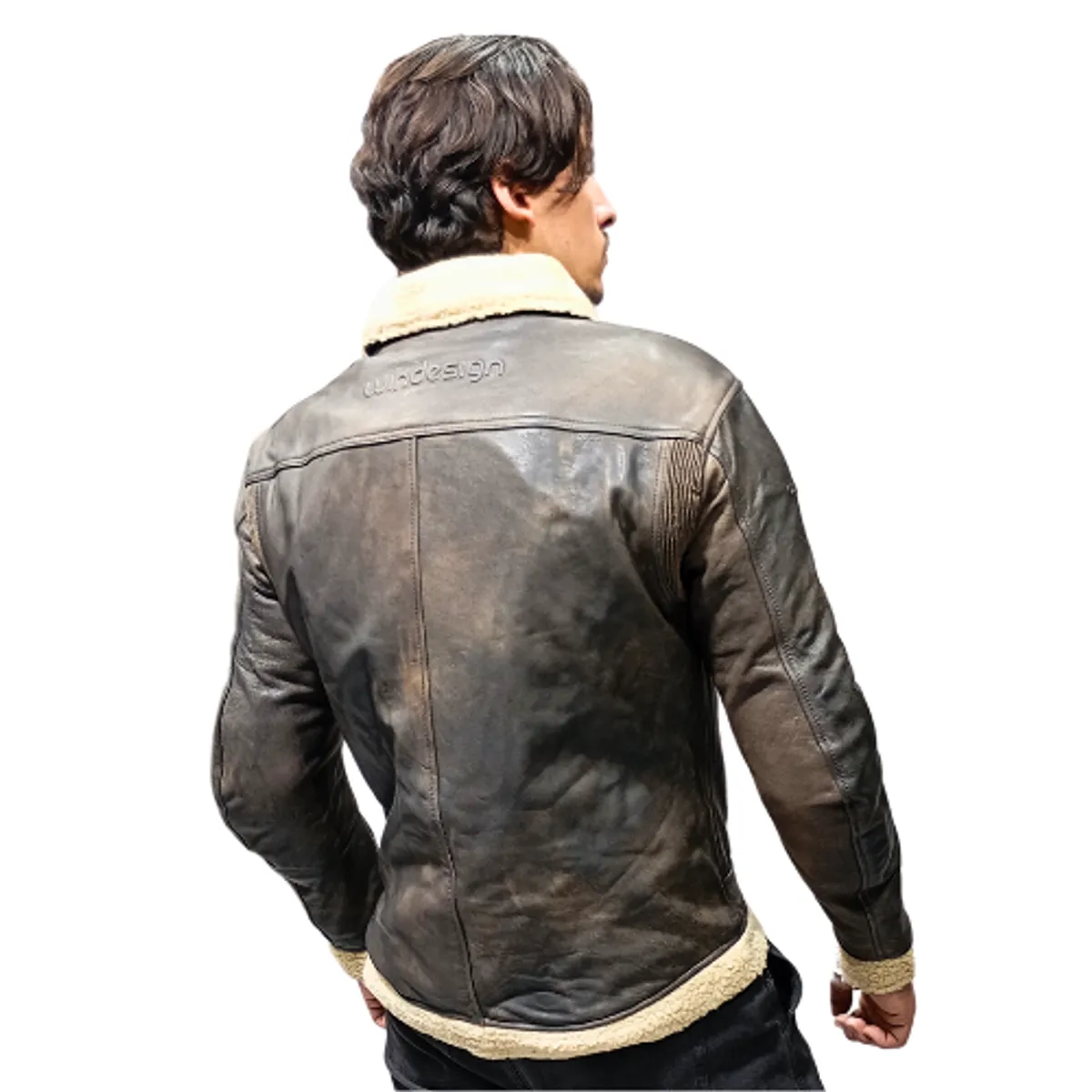 WINDESIGN - Chaqueta Moto Cuero Chiporro