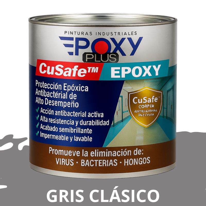 EPOXY - PINTURA PISOS ALTO TRÁFICO  CuSafe Pisos  Epóxica 1K Antibact 1L