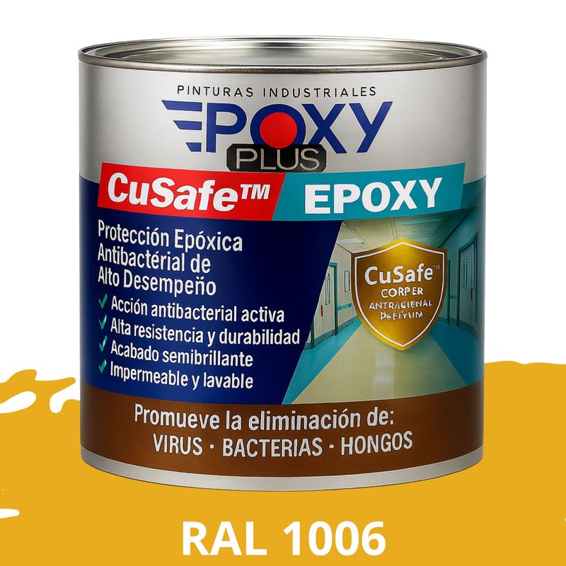 EPOXY - PINTURA PISOS ALTO TRÁFICO – CuSafe Pisos Pro – Epóxica 1K Antibact. 1L