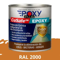EPOXY - PINTURA PISOS ALTO TRÁFICO – CuSafe Pisos Pro – Epóxica 1K Antibact. 1L
