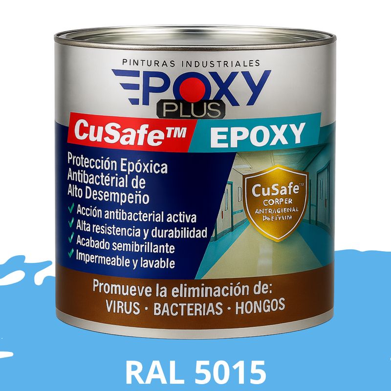 EPOXY - PINTURA PISOS ALTO TRÁFICO  CuSafe Piso Epóxica 1K Antibact 1L
