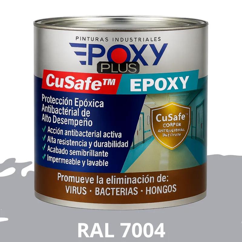 EPOXY - PINTURA PISOS ALTO TRÁFICO  CuSafe Pisos  Epóxica 1K Antibact 1L