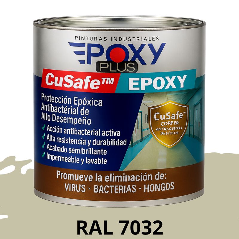 EPOXY - PINTURA PISOS ALTO TRÁFICO  CuSafe Pisos  Epóxica 1K Antibact 1L
