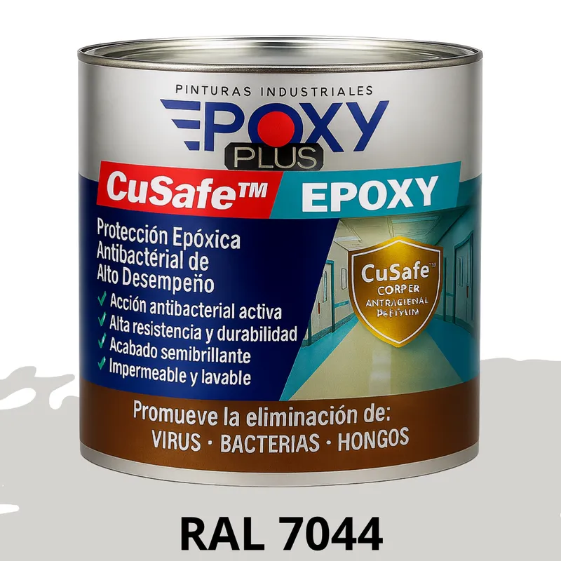 EPOXY - PINTURA PISOS ALTO TRÁFICO  CuSafe Pisos  Epóxica 1K Antibact 1L