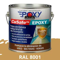 EPOXY - PINTURA PISOS ALTO TRÁFICO CuSafe Pisos Pro Epóxica 1K Antibact 4L