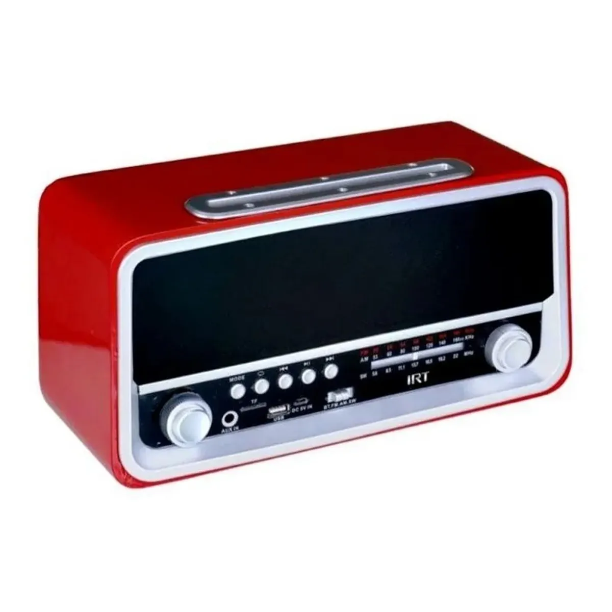 IRT - Radio Bluetooth Portátil Retro Irt Usb Am Fm Rojo