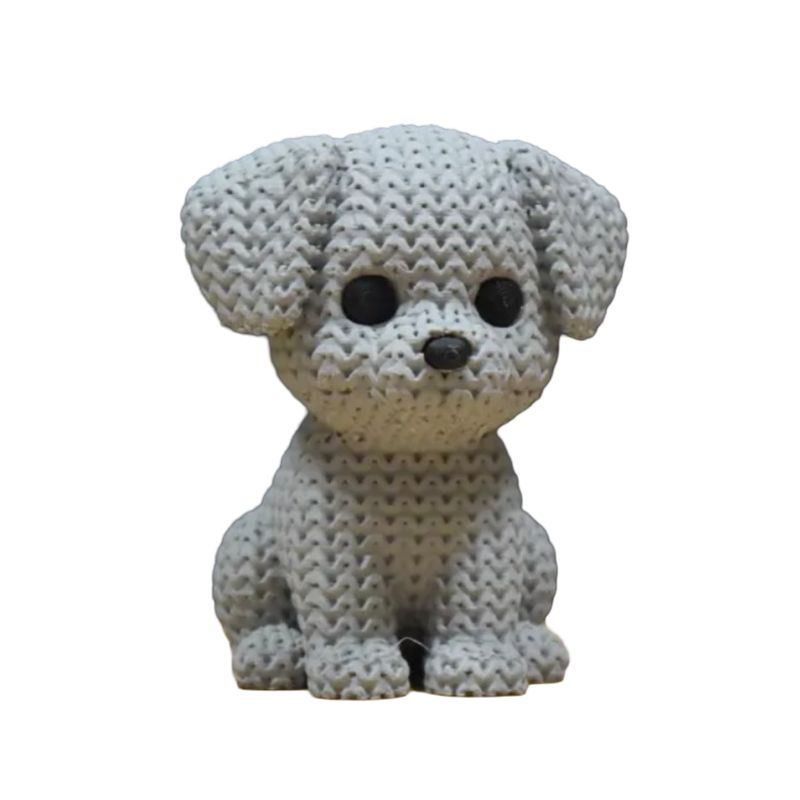 GENERICO - Mini figura - Perro estilo tejido