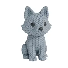 GENERICO - Mini figura - Lobo estilo tejido
