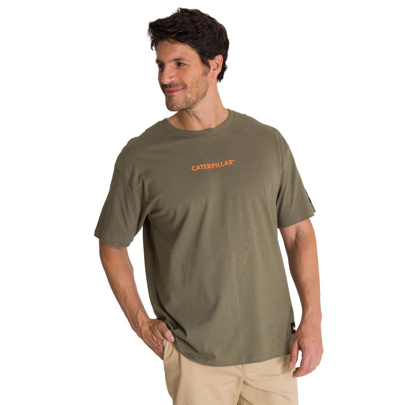 CAT - Polera Manga Corta Hombre Premiun Quality Oliva CAT