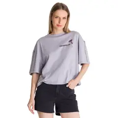 CAT - Polera Manga Corta Oversize Mujer Diseño Lila
