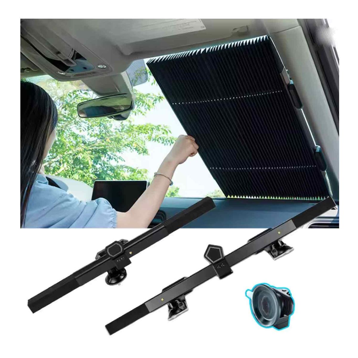 GENERICO - Parasol Retráctil para Autos y Camionetas XL