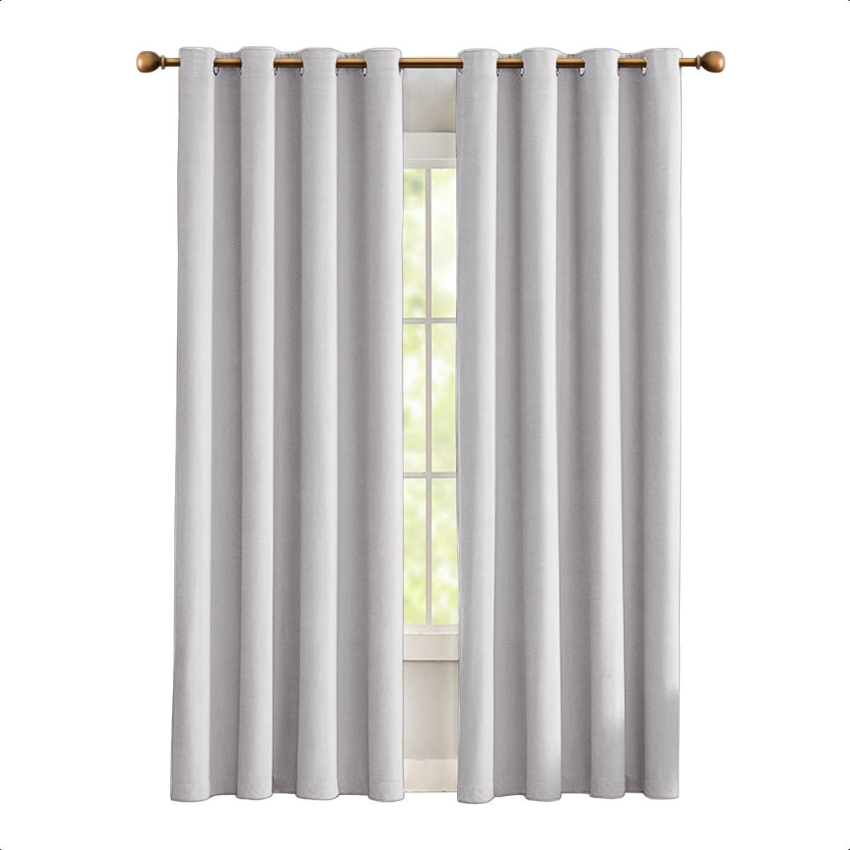 SUPERCENTER - Cortinas Blackout 100% Casatua 140x240cm 2 Paños Habitación Blanco