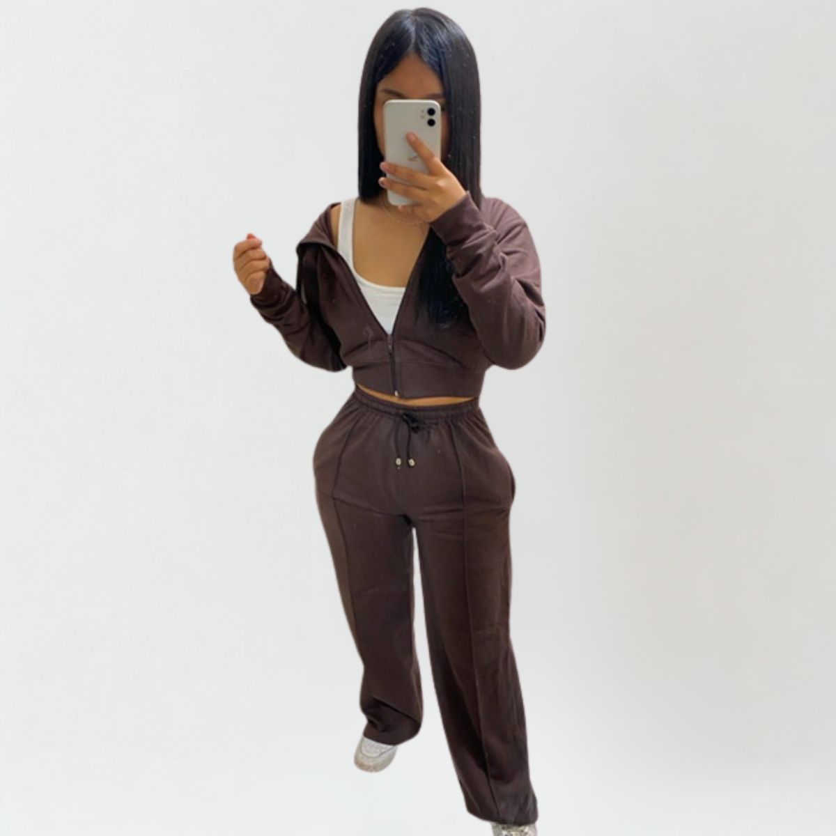 DESIGNERS - Conjunto Buzo + Polerón Para Mujer Con Capucha Algodon