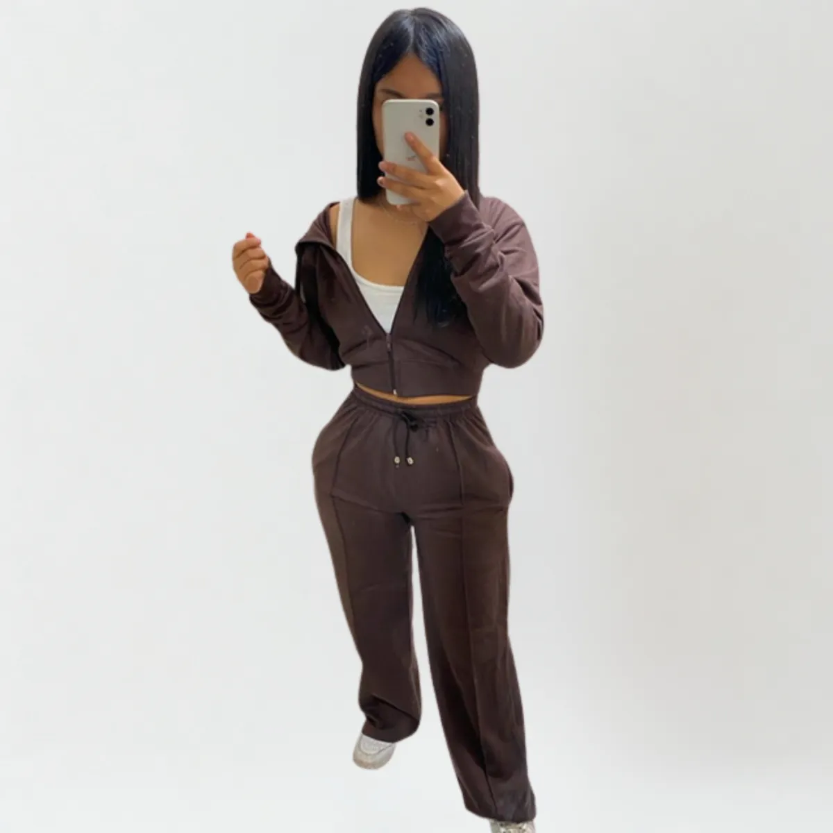 DESIGNERS - Conjunto Buzo + Polerón Para Mujer Con Capucha Algodon
