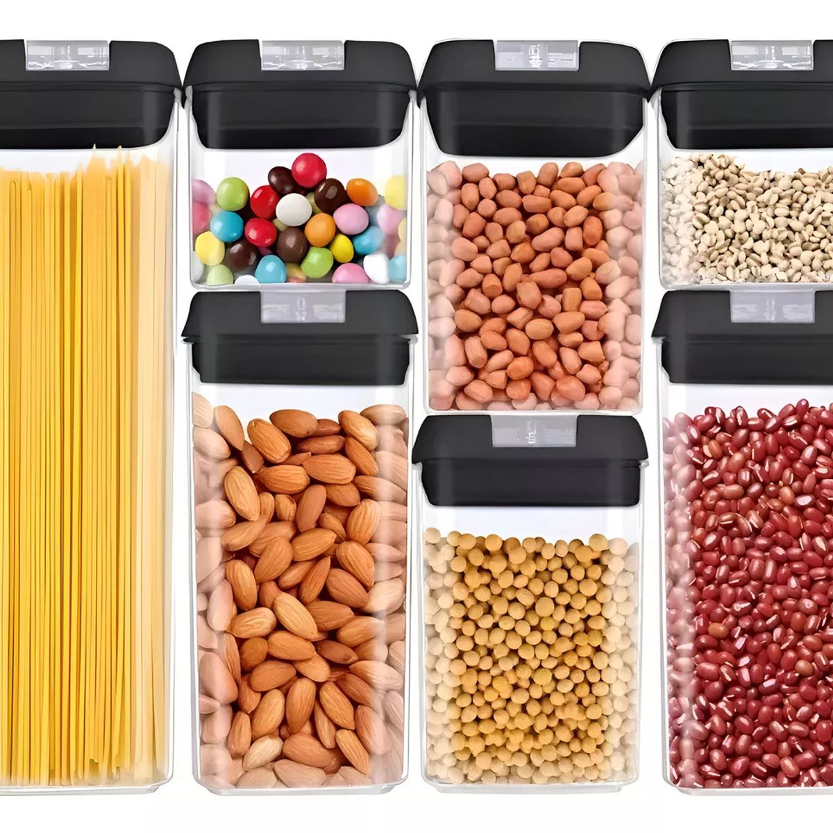 SUPERCENTER - Set De 7 Contenedores Hermeticos De Plastico Cocina Despensa