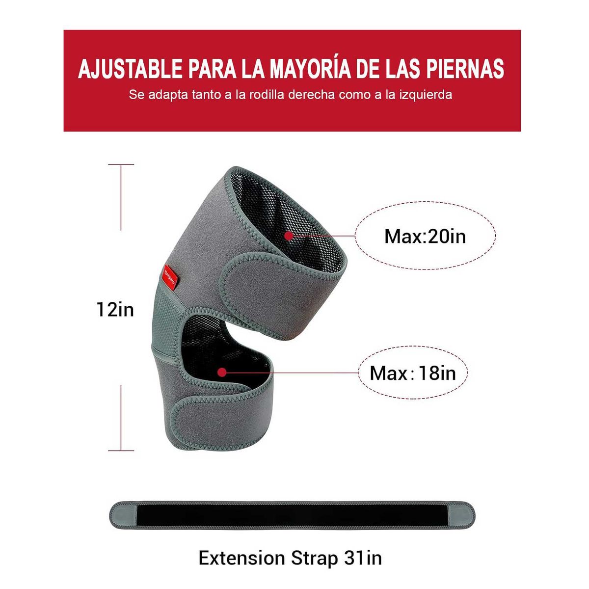 GENERICO - RODILLERA 2 EN 1 CON CALEFACCIÓN Y MASAJE PARA DOLORES